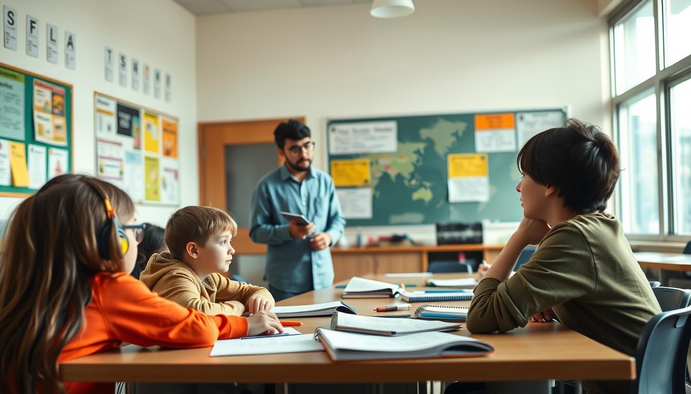 Structured study materials and learning resources on a desk