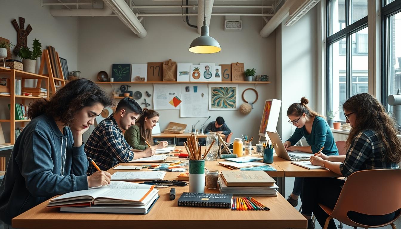 Modern university campus for students